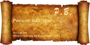 Percze Bódog névjegykártya